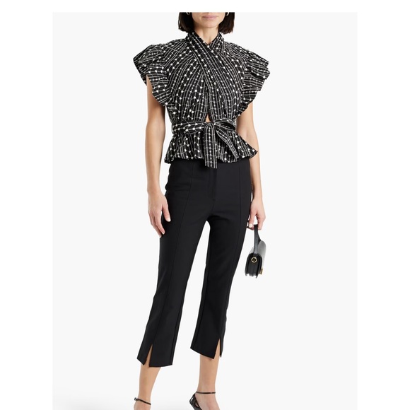 Derek Lam Black and White Patterned Top - Picture 4 of 5